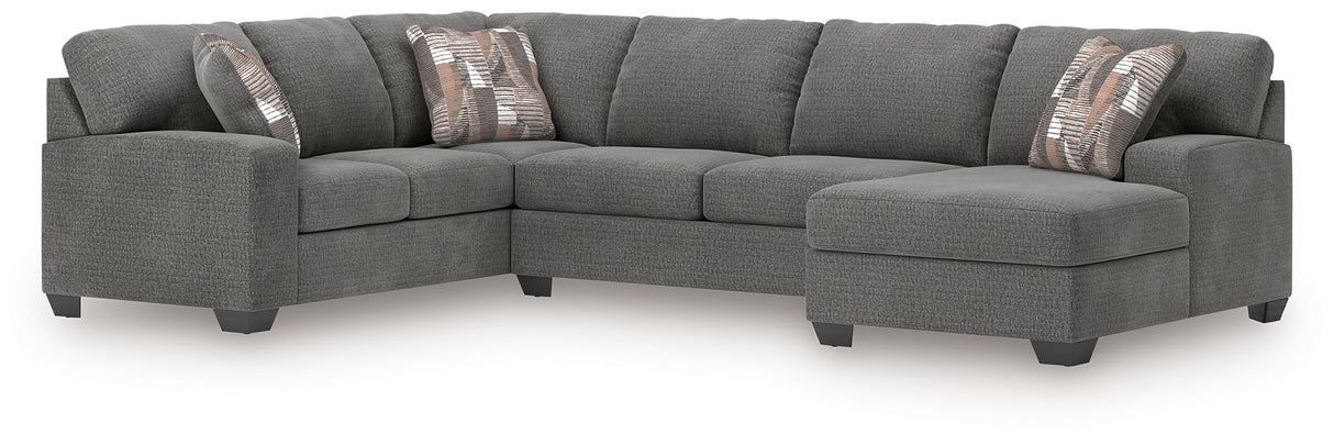 Furniture City Slidell - Ashley Furniture - Newellen Sectional - LAF 3-Piece Sleeper Sectional with Chaise / Greystone - 48405S6