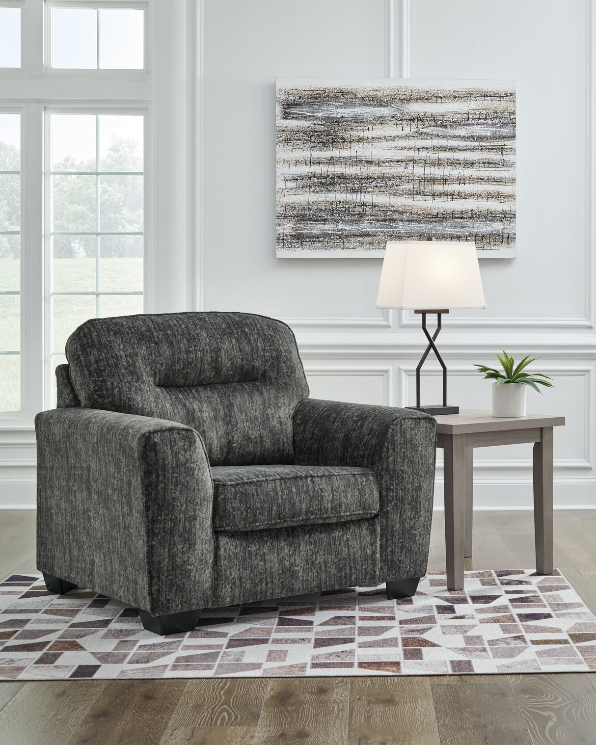 Furniture City Slidell - Ashley Furniture - Lonoke Living Room - Chair and a Half / Gunmetal - 5050423