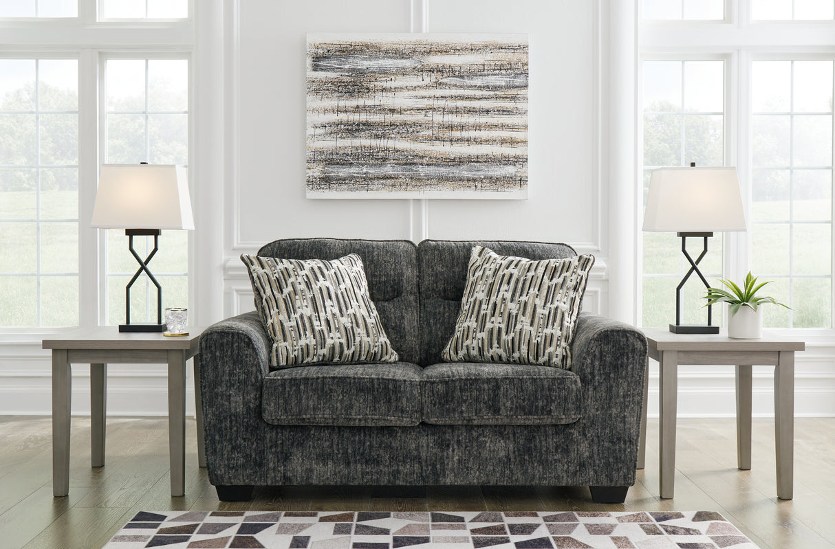 Furniture City Slidell - Ashley Furniture - Lonoke Living Room - Loveseat / Gunmetal - 5050435