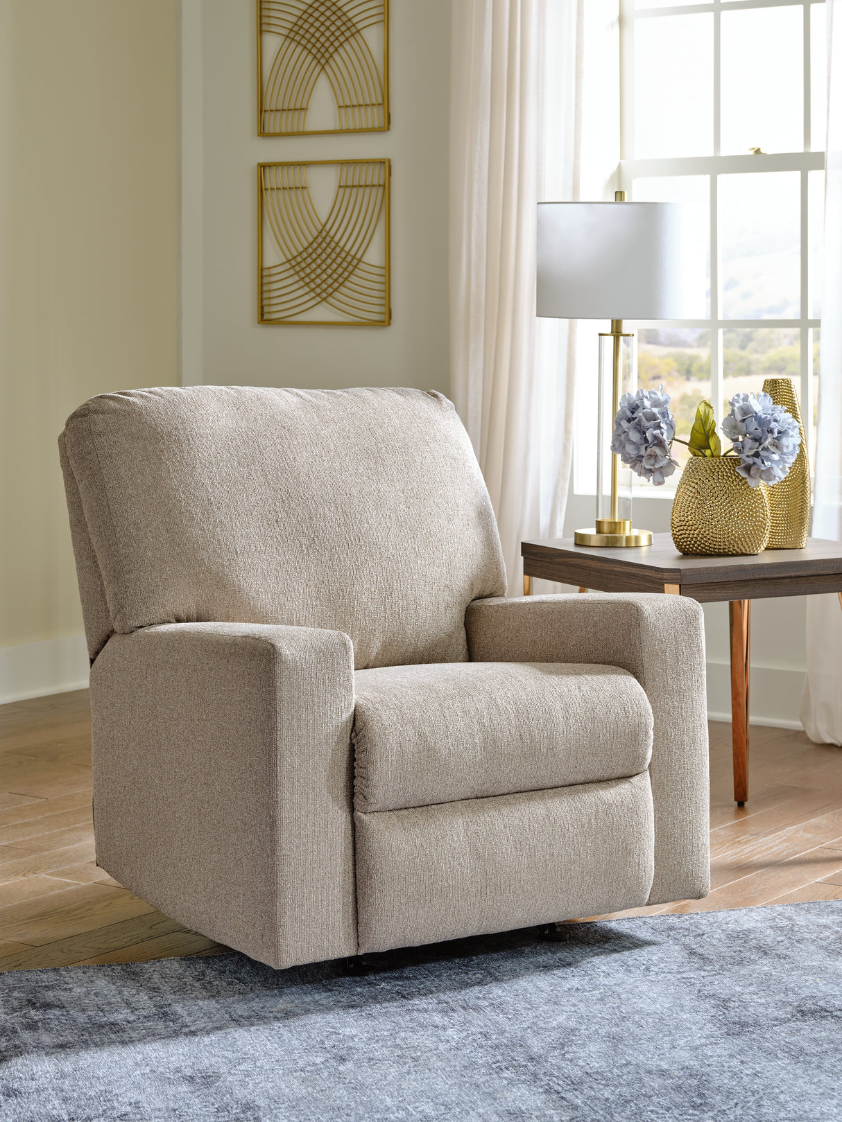 Furniture City Slidell - Ashley Furniture - Deltona Living Room - Rocker Recliner / Parchment - 5120425