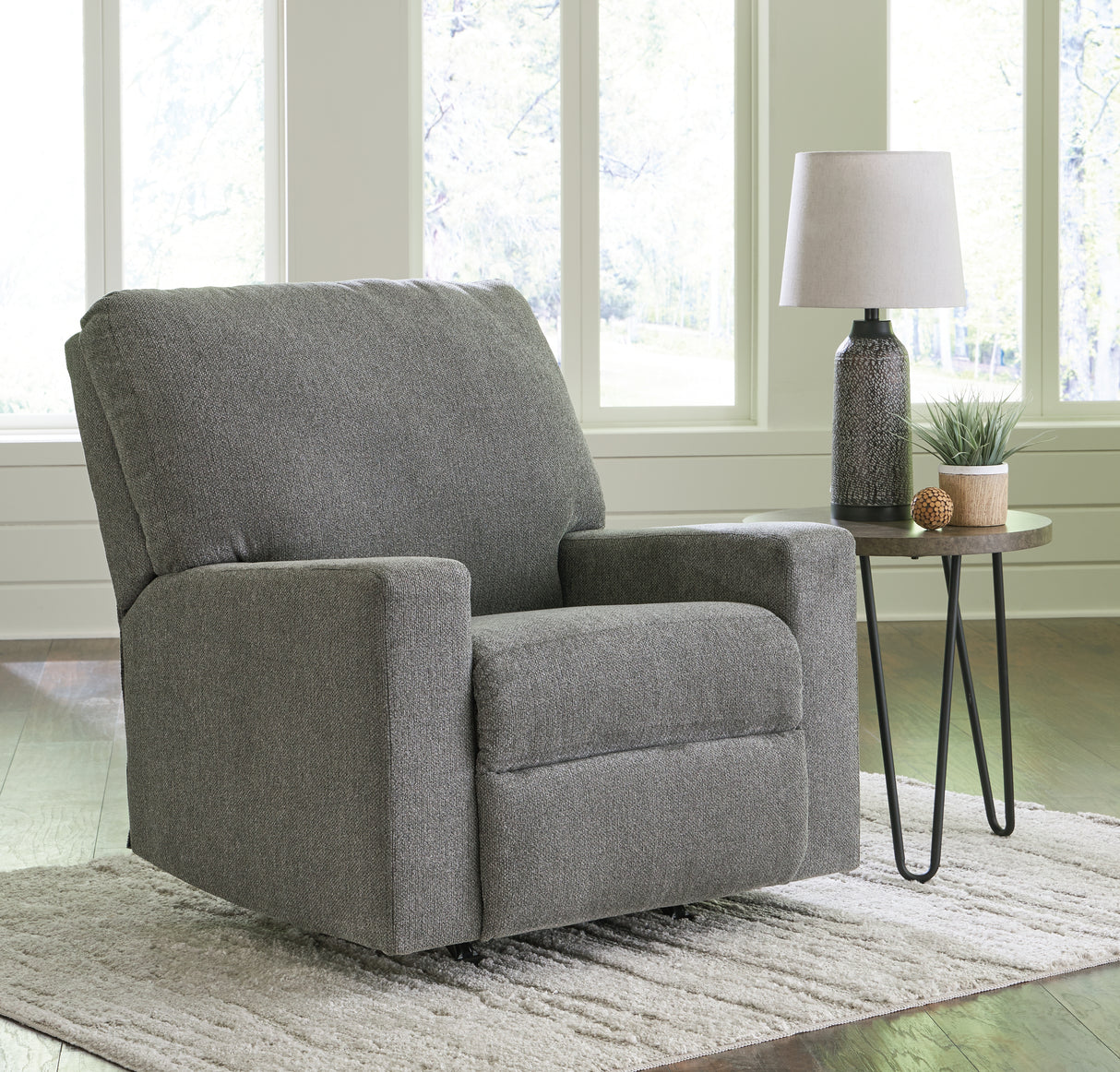 Furniture City Slidell - Ashley Furniture - Deltona Living Room - Rocker Recliner / Graphite - 5120525