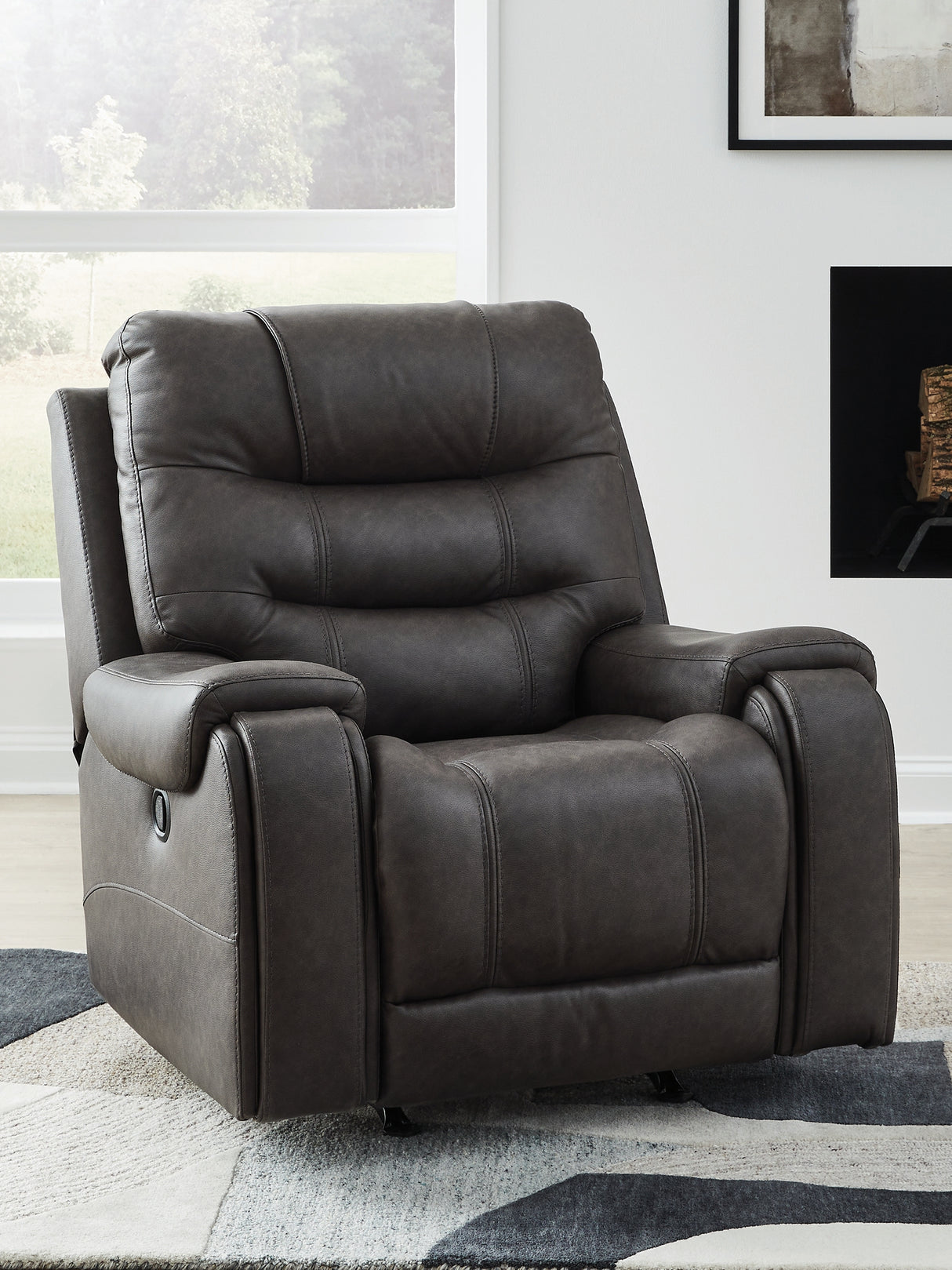 Furniture City Slidell - Ashley Furniture - Femley Living Room - Rocker Recliner / Smoke - PC5330625