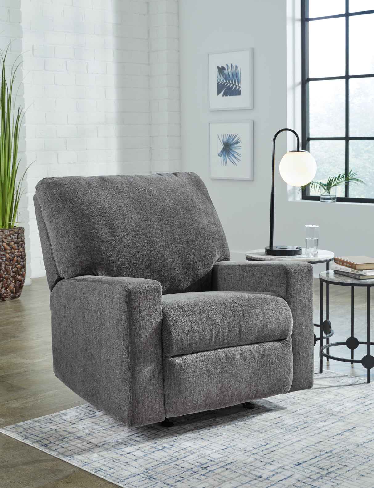 Furniture City Slidell - Ashley Furniture - Rannis Living Room - Rocker Recliner / Pewter - 5360225