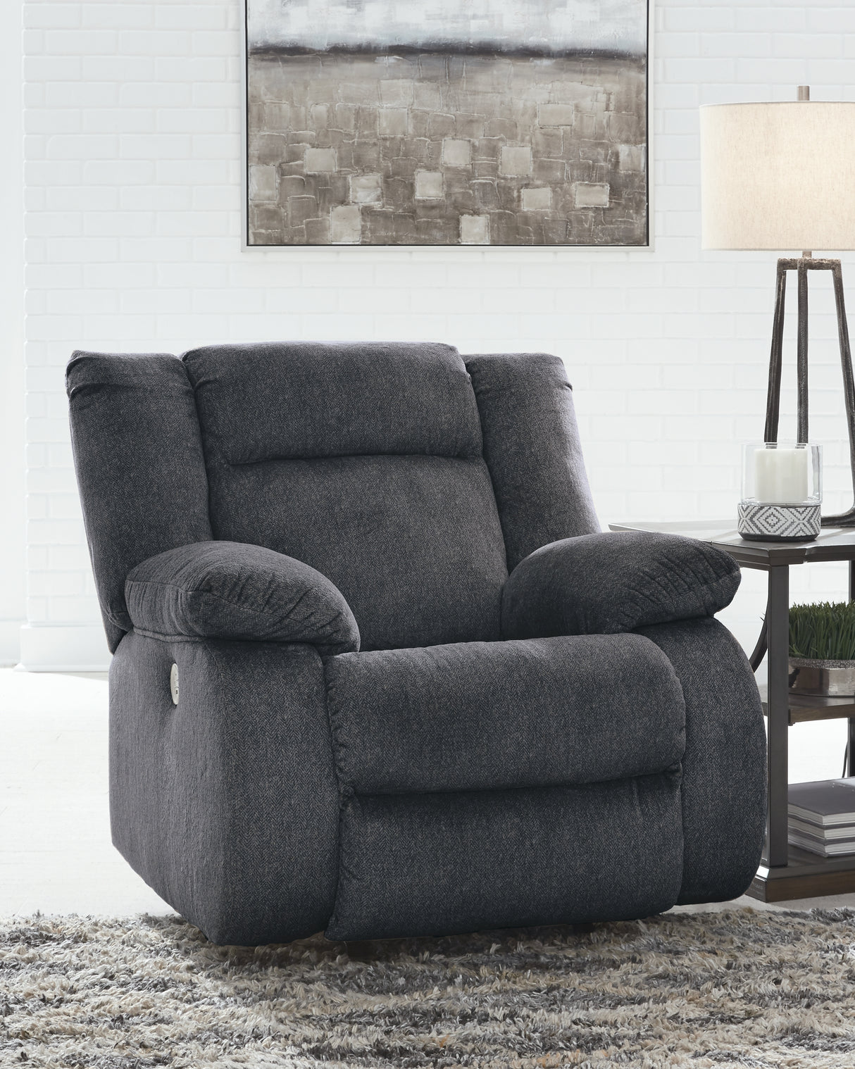 Furniture City Slidell - Ashley Furniture - Burkner Living Room - Power Rocker Recliner / Marine - 5380498