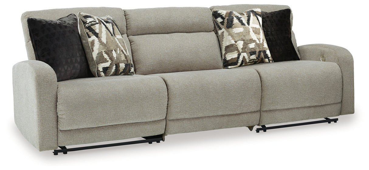 Furniture City Slidell - Ashley Furniture - Colleyville Sectional - 3-Piece Power Reclining Sectional Sofa / Stone - 54405S8