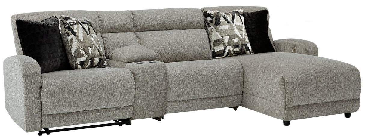Furniture City Slidell - Ashley Furniture - Colleyville Sectional - 7-Piece Power Reclining Sectional with Chaise / Stone - 54405S32