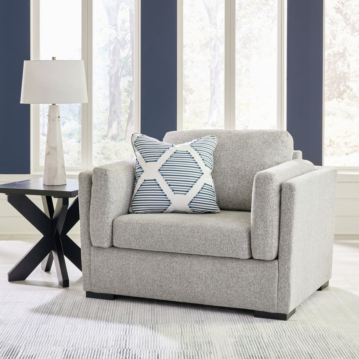 Furniture City Slidell - Ashley Furniture - Evansley Living Room - Chair and a Half / Navy - 5450223