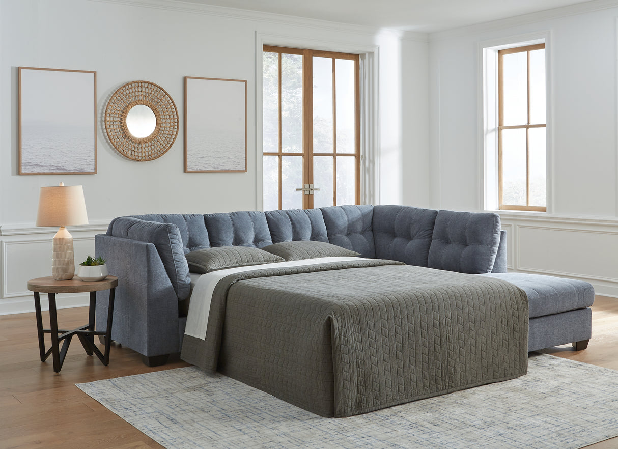 Furniture City Slidell - Ashley Furniture - Marleton Sectional - 2-Piece Sleeper Sectional with Chaise / Denim - 55303S4