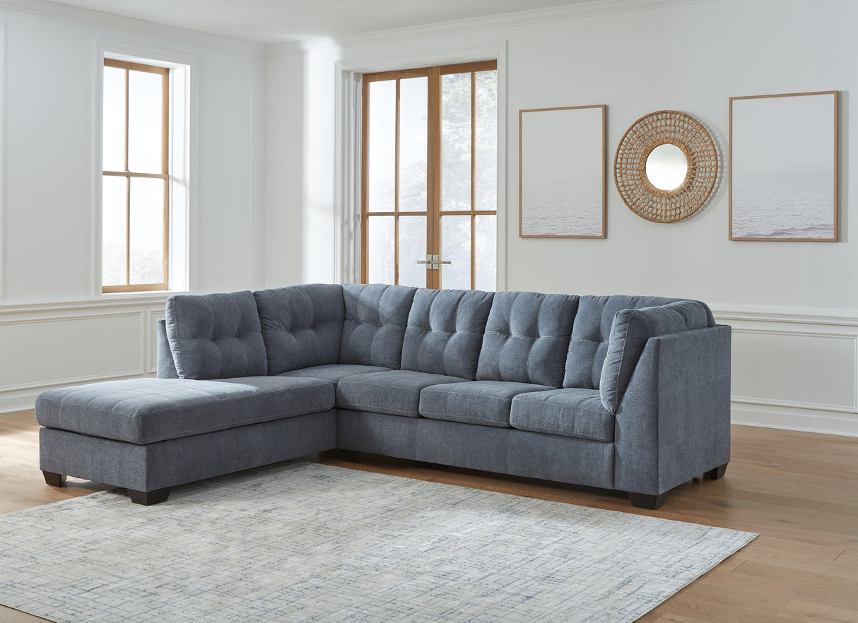 Furniture City Slidell - Ashley Furniture - Marleton Sectional - 2-Piece Sleeper Sectional with Chaise / Gray - 55305S4