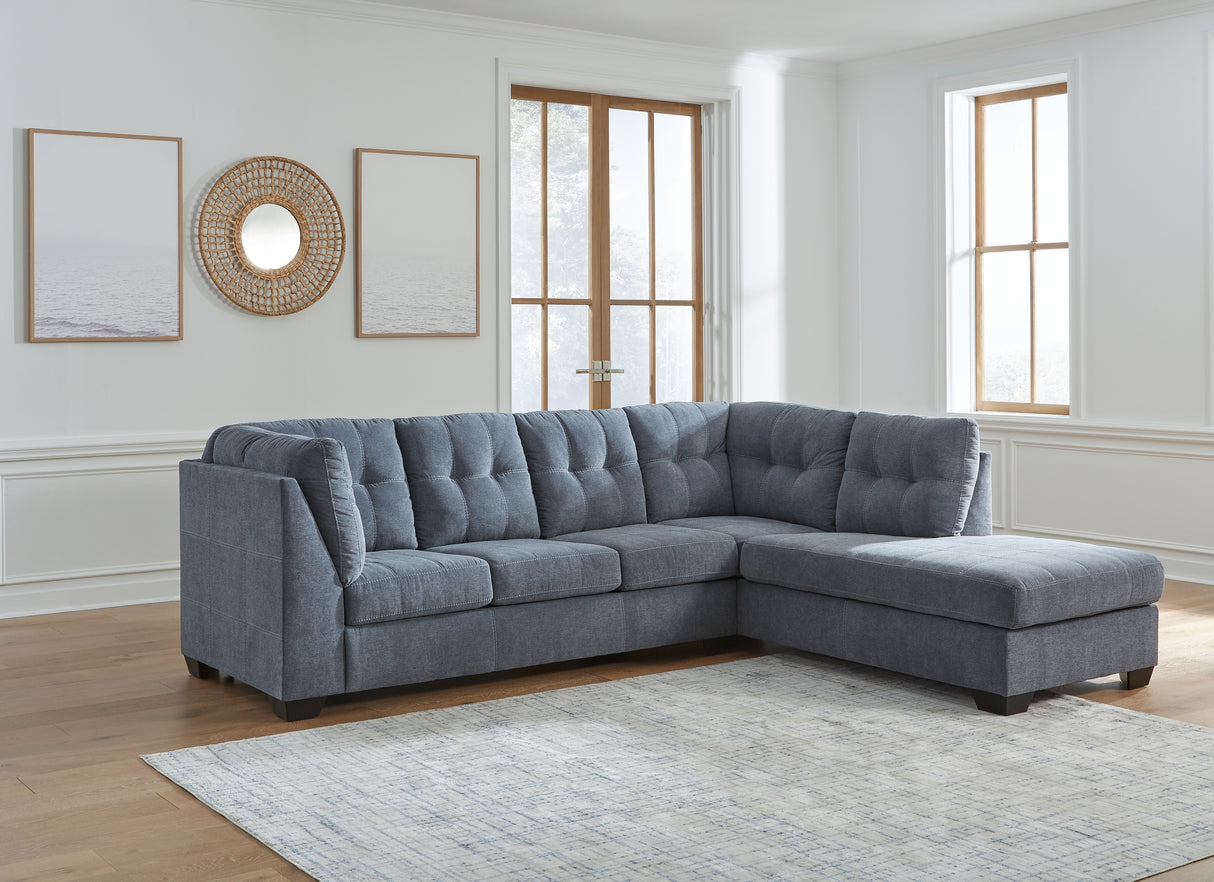 Furniture City Slidell - Ashley Furniture - Marleton Sectional - LAF 2-Piece Sectional with Chaise / Denim - 55303S2
