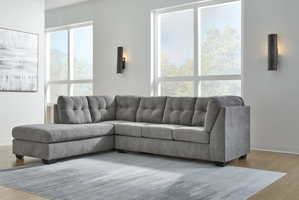 Furniture City Slidell - Ashley Furniture - Marleton Sectional - RAF 2-Piece Sectional with Chaise / Gray - 55305S1