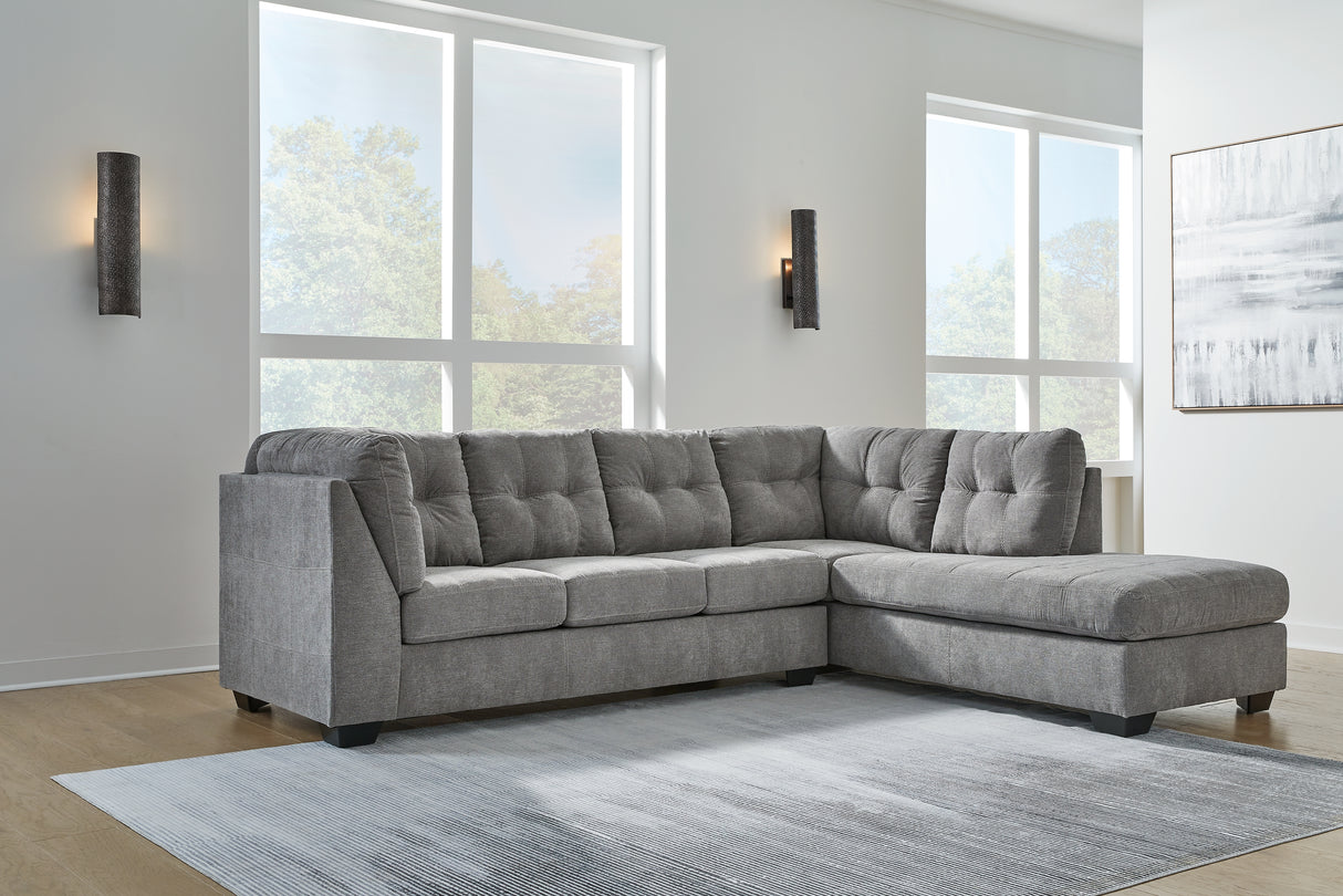Furniture City Slidell - Ashley Furniture - Marleton Sectional - LAF 2-Piece Sectional with Chaise / Gray - 55305S2