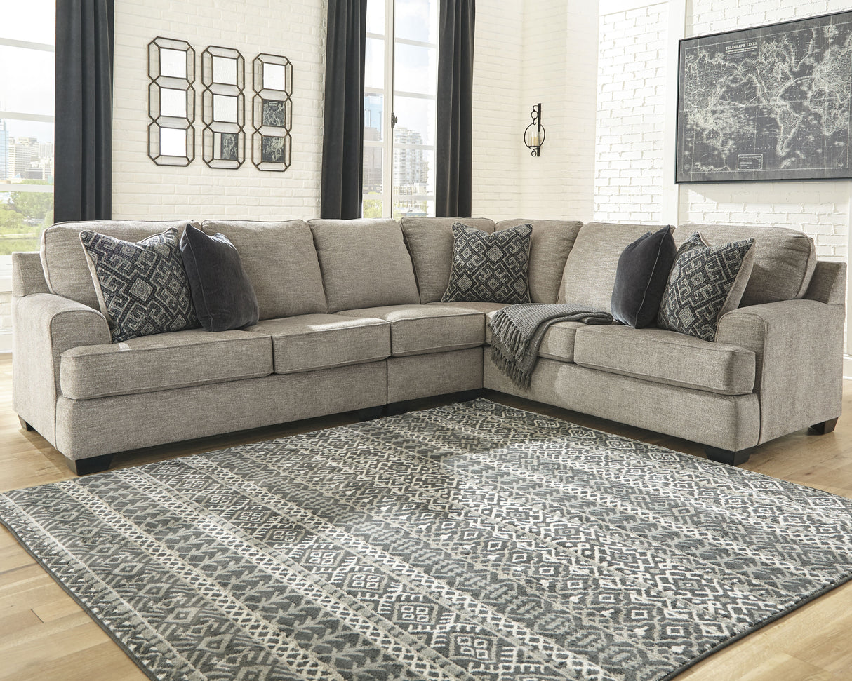 Furniture City Slidell - Ashley Furniture - Bovarian Sectional - RAF 3-Piece Sectional / Stone - 56103S2
