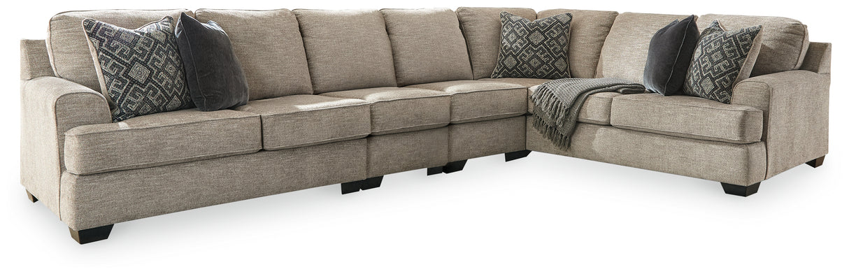 Furniture City Slidell - Ashley Furniture - Bovarian Sectional - RAF 4-Piece Sectional / Stone - 56103S5
