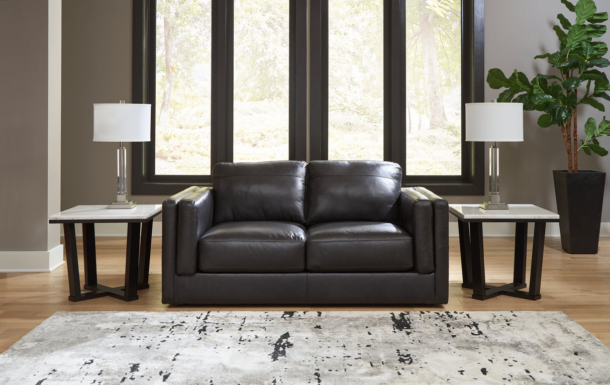 Furniture City Slidell - Ashley Furniture - Amiata Living Room - Loveseat / Onyx - 5740535