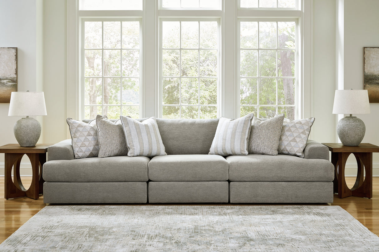 Furniture City Slidell - Ashley Furniture - Avaliyah Sectional - RAF 3-Piece Sectional Sofa / Ash - 58103S2