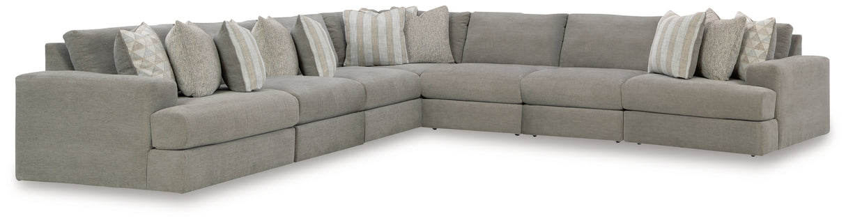 Furniture City Slidell - Ashley Furniture - Avaliyah Sectional - RAF 7-Piece Sectional / Ash - 58103S8