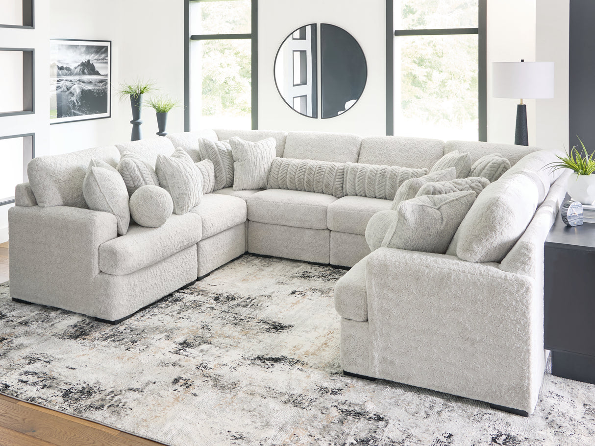 Furniture City Slidell - Ashley Furniture - Cuddle Plush Sectional - RAF 8-Piece Sectional / Arctic - PC59106S6