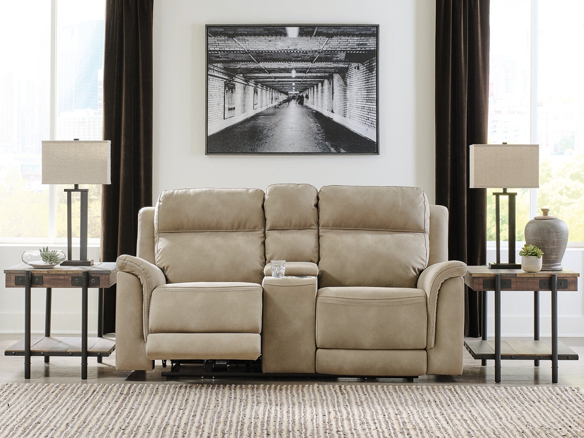 Furniture City Slidell - Ashley Furniture - Next-Gen DuraPella Living Room - PWR REC Loveseat/CON/ADJ HDRST / Sand - 5930218