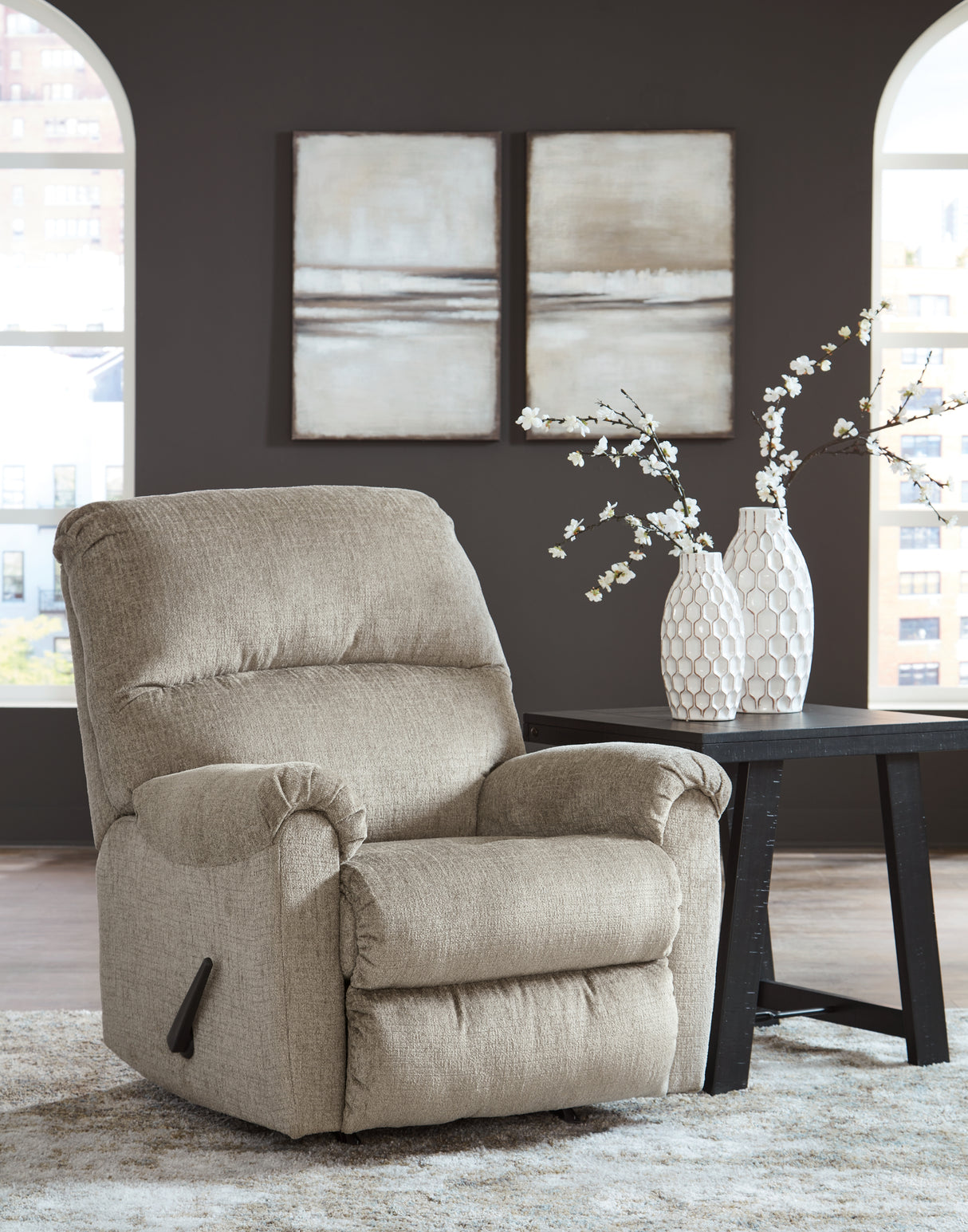 Furniture City Slidell - Ashley Furniture - Stonemeade Living Room - Rocker Recliner / Taupe - 5950425