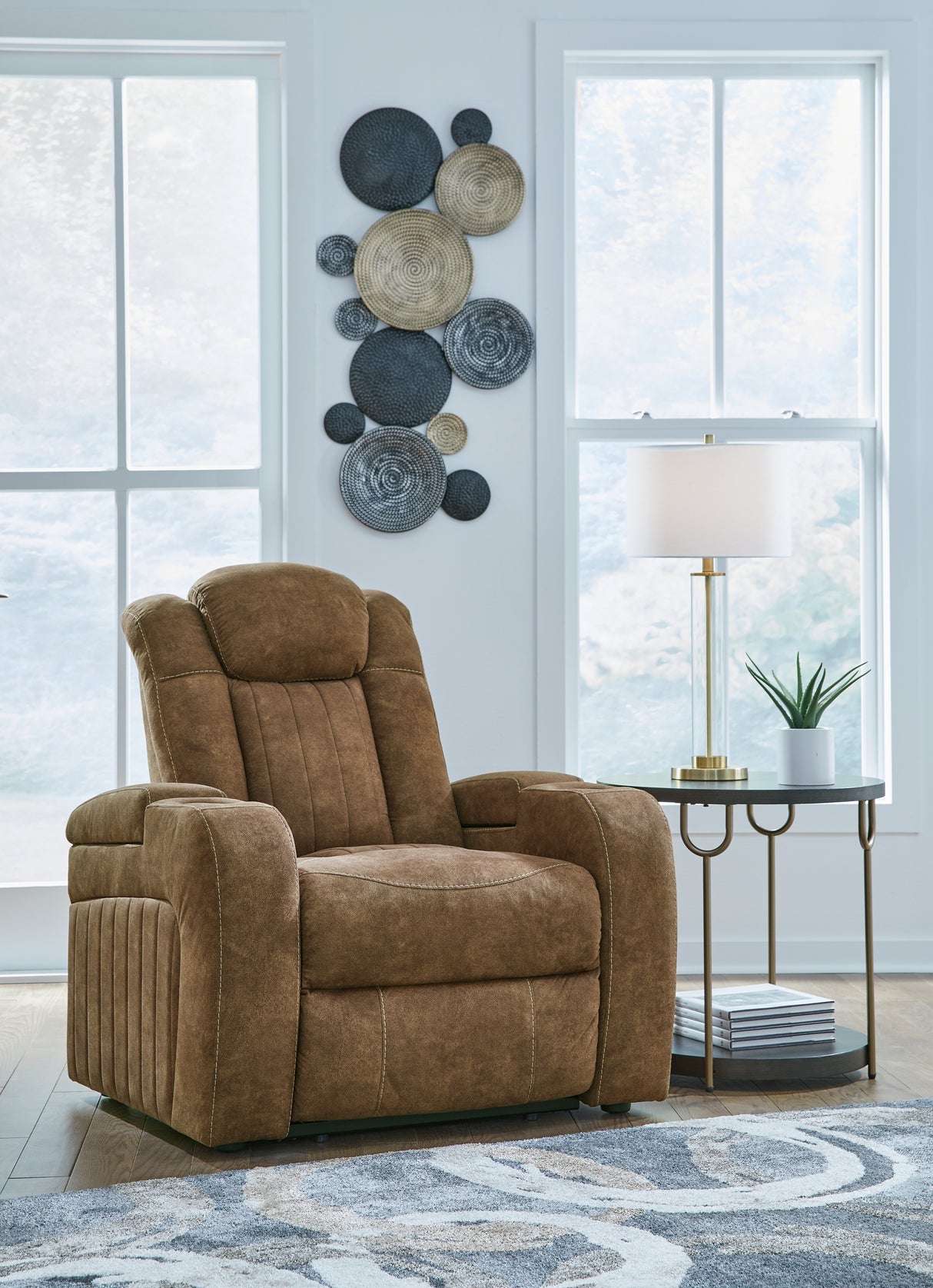 Furniture City Slidell - Ashley Furniture - Wolfridge Living Room - PWR Recliner/ADJ Headrest / Brindle - 6070313
