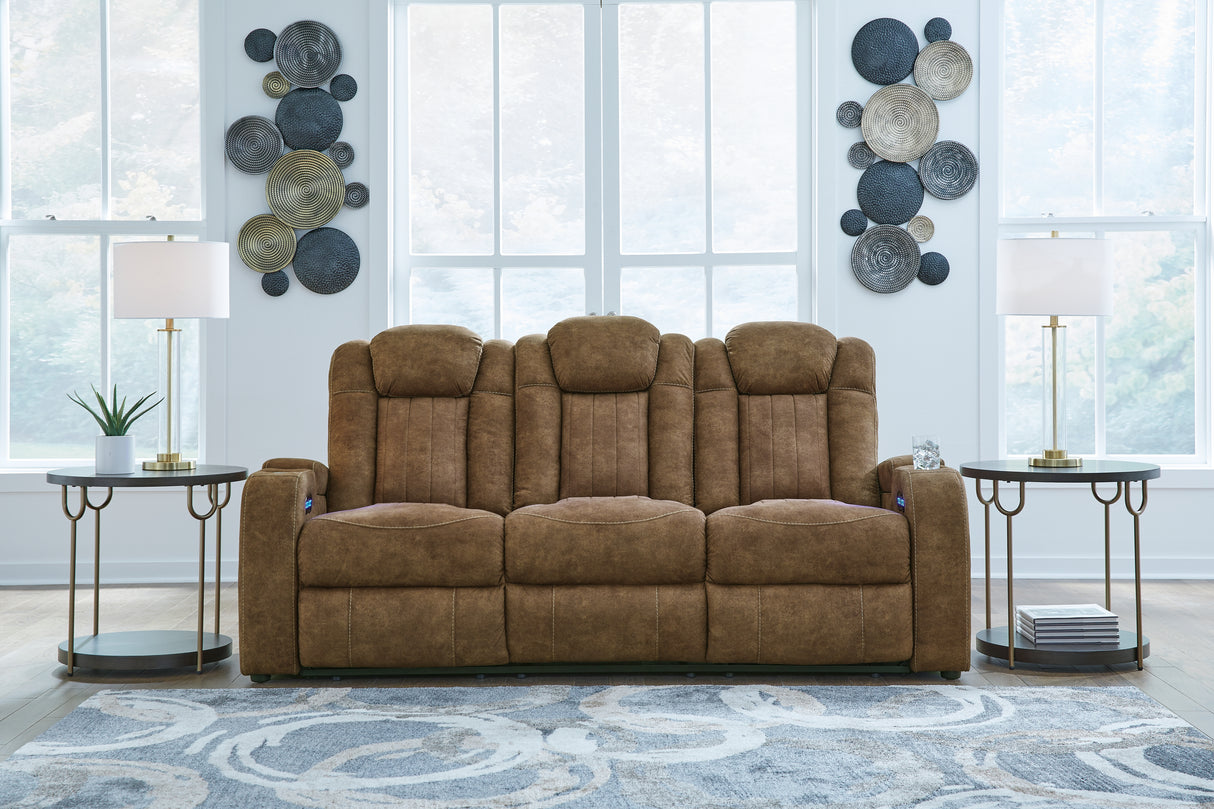 Furniture City Slidell - Ashley Furniture - Wolfridge Living Room - PWR REC Sofa with ADJ Headrest / Brindle - 6070315