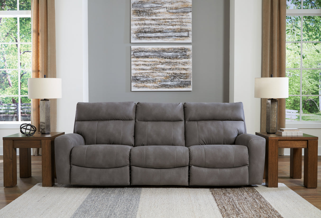 Furniture City Slidell - Ashley Furniture - Next-Gen DuraPella Sectional - 3-Piece Power Reclining Sectional Sofa / Slate - 61003S2