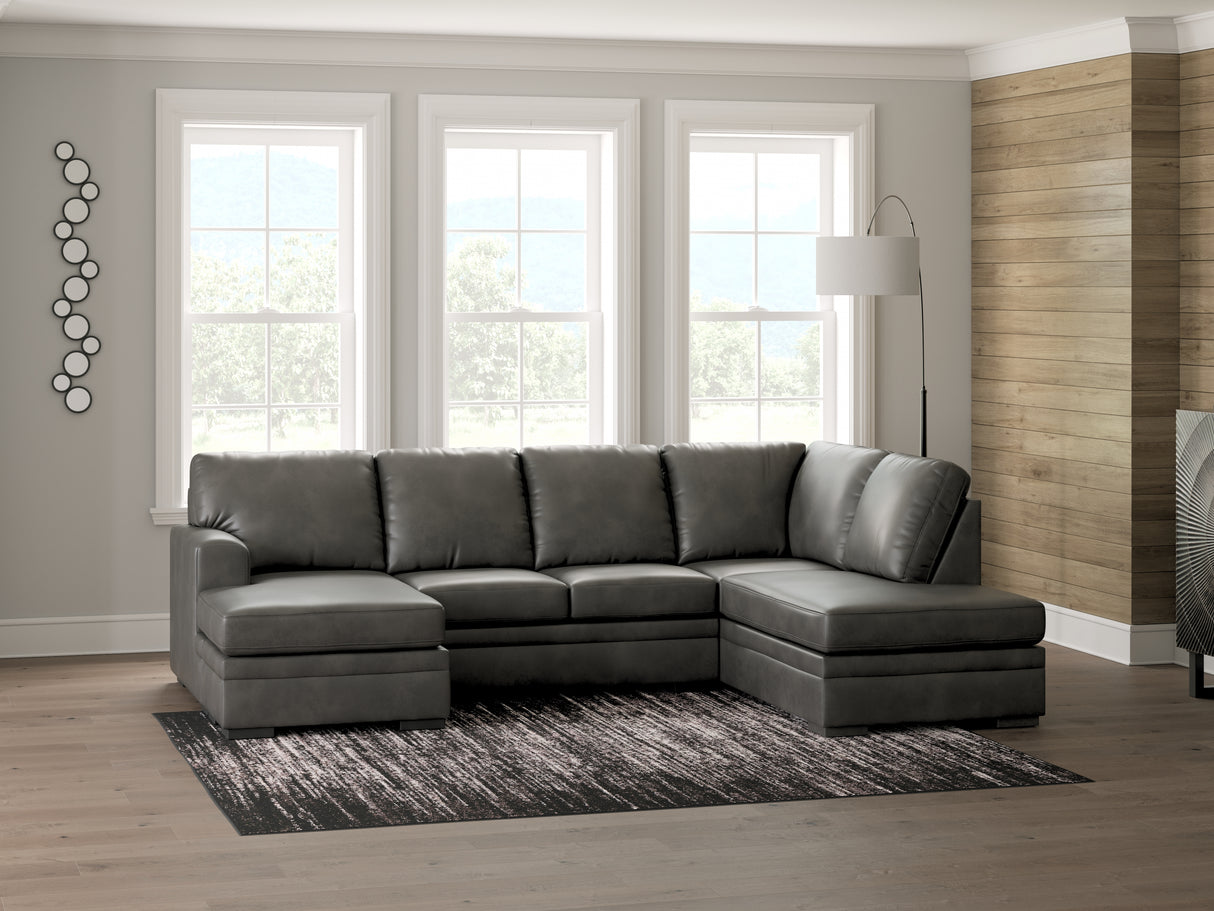 Furniture City Slidell - Ashley Furniture - Lofton-Pike Sectional - RAF 2-Piece Sectional with Chaise / Shadow - PC61610S2