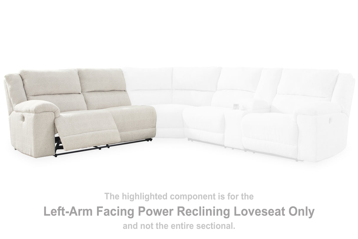 Furniture City Slidell - Ashley Furniture - Keensburg Sectional - LAF Reclining Power Loveseat / Linen - 6180763