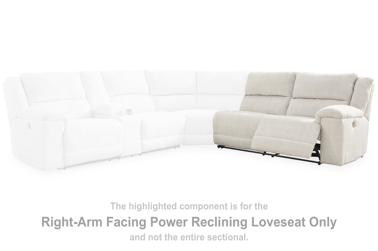 Furniture City Slidell - Ashley Furniture - Keensburg Sectional - RAF Reclining Power Loveseat / Linen - 6180775