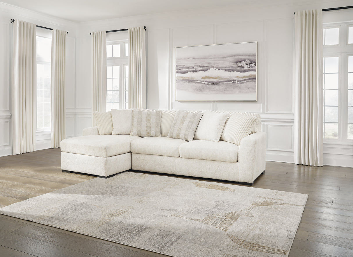 Furniture City Slidell - Ashley Furniture - Chessington Sectional - RAF 2-Piece Sectional with Chaise / Ivory - 61904S1