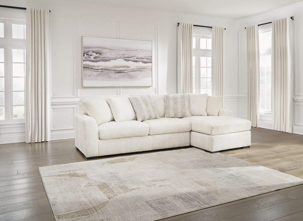 Furniture City Slidell - Ashley Furniture - Chessington Sectional - LAF 2-Piece Sectional with Chaise / Ivory - 61904S2