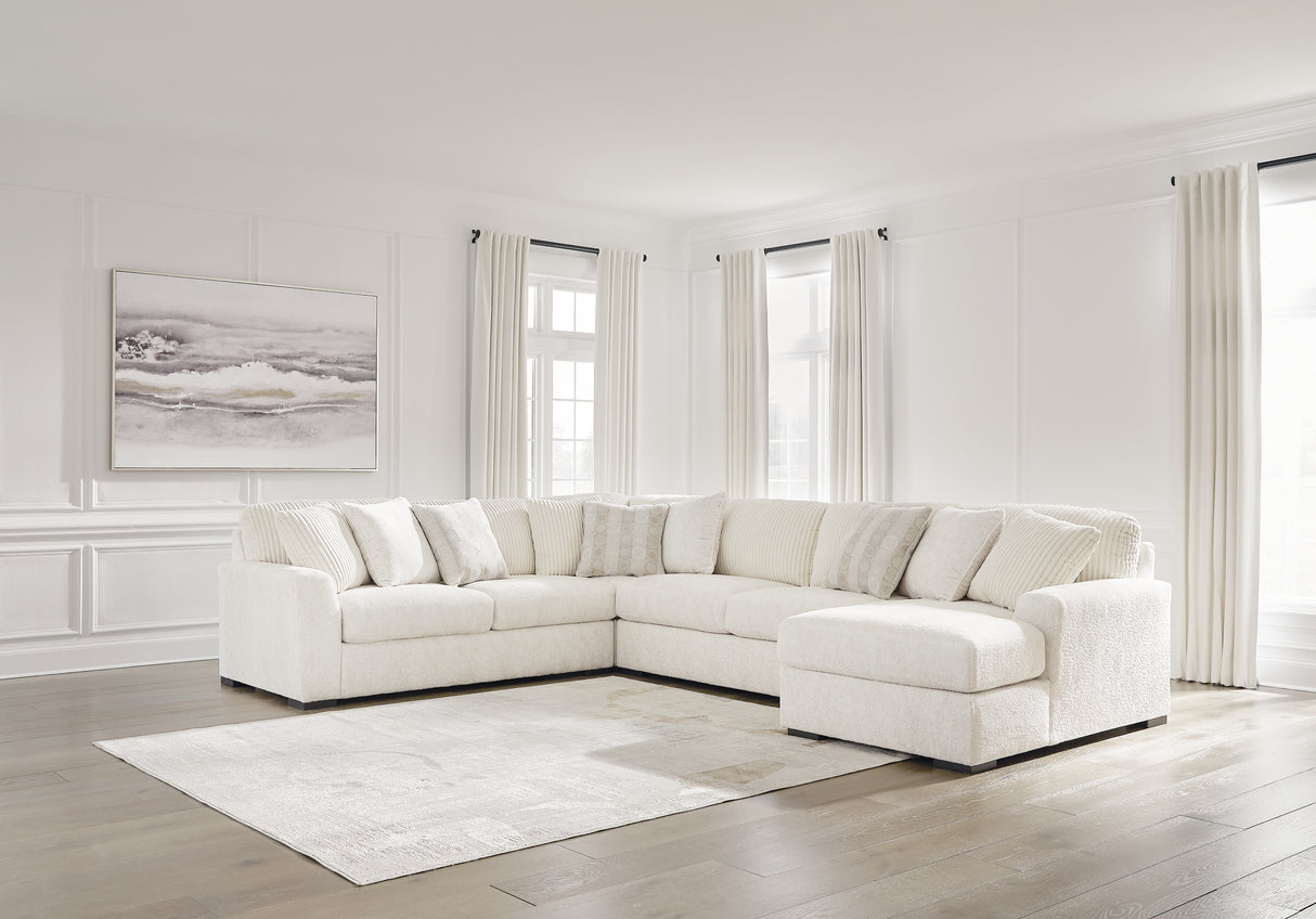 Furniture City Slidell - Ashley Furniture - Chessington Sectional - LAF 4-Piece Sectional with Chaise / Ivory - 61904S4