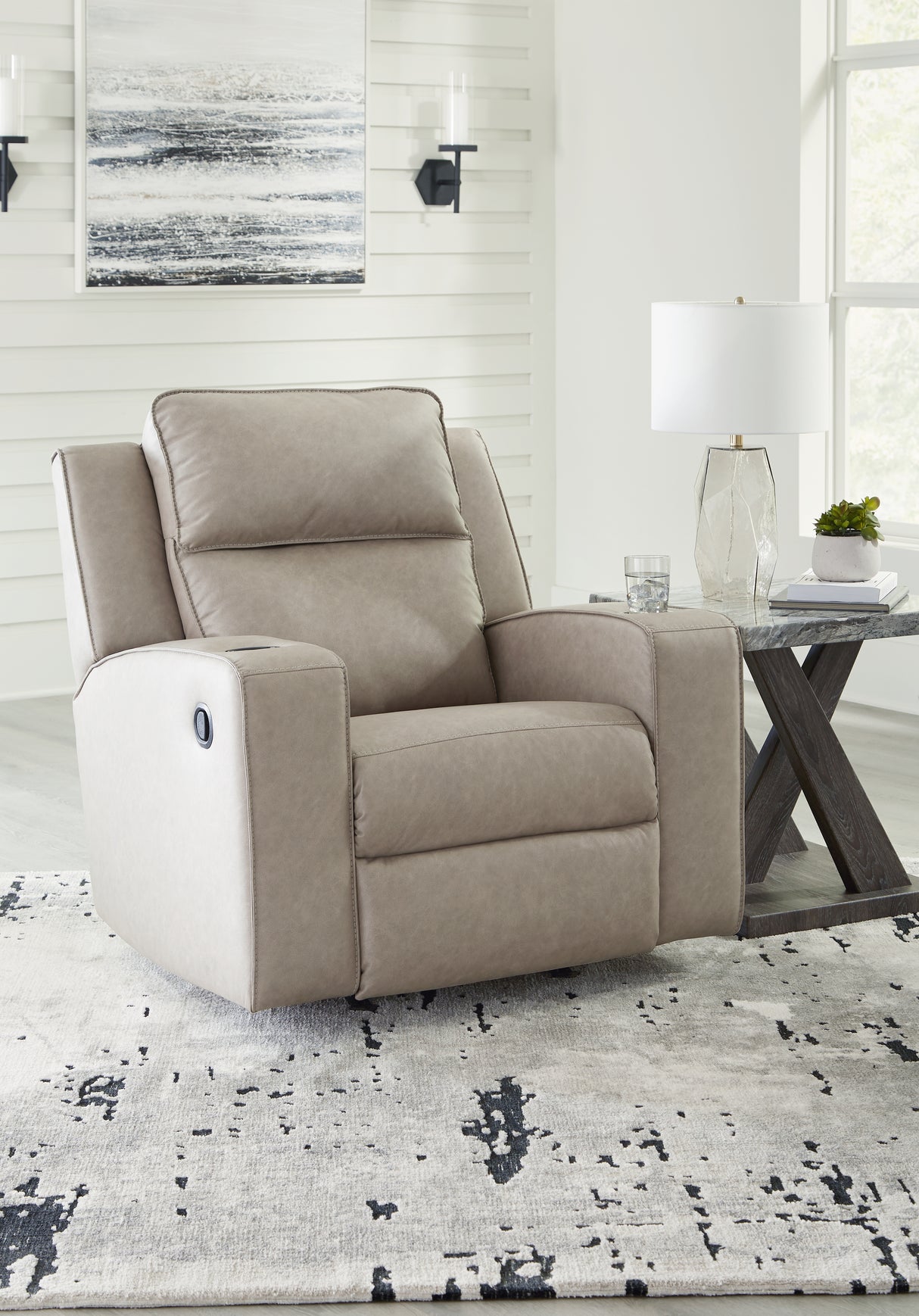 Furniture City Slidell - Ashley Furniture - Lavenhorne Living Room - Rocker Recliner / Pebble - 6330725