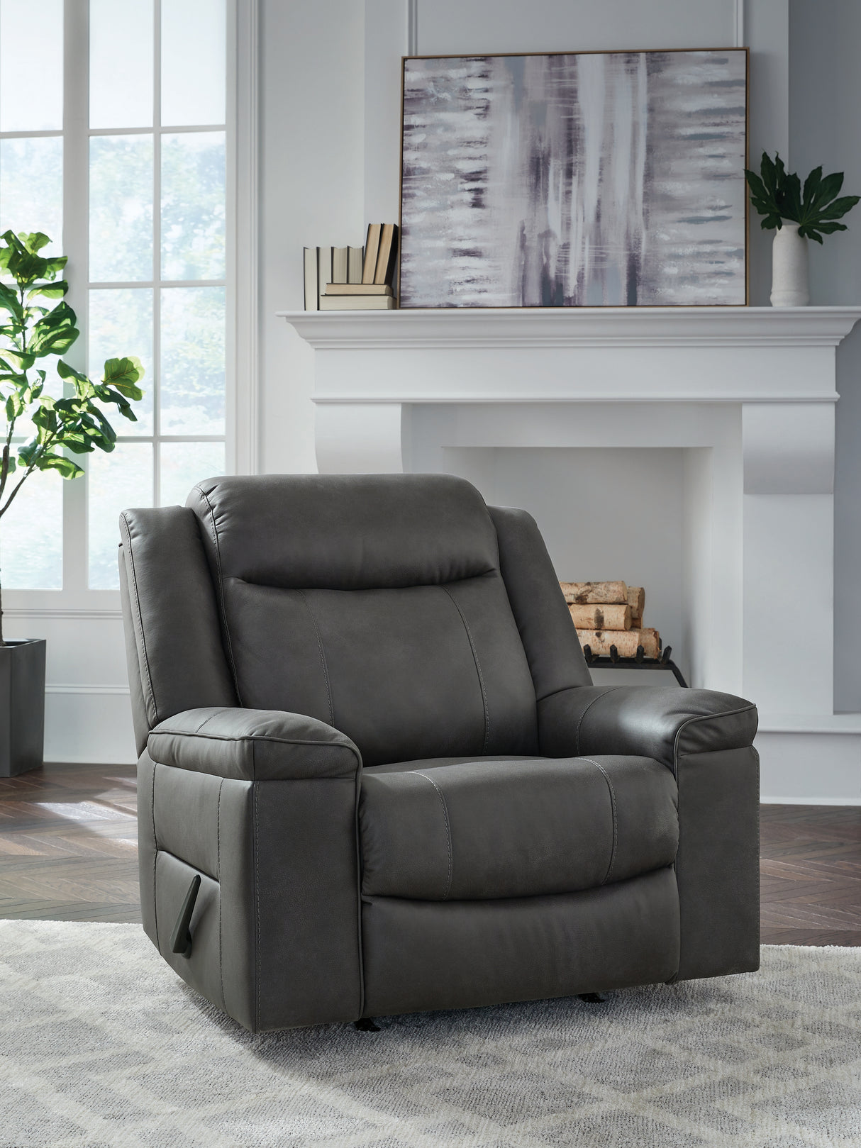 Furniture City Slidell - Ashley Furniture - Status Check Living Room - Rocker Recliner / Shadow - PC6530725