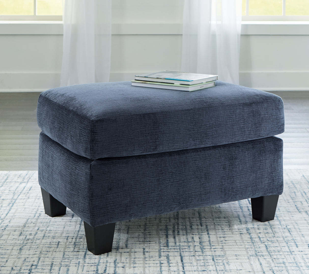 Furniture City Slidell - Ashley Furniture - Amity Bay Living Room - Ottoman / Ink - 6720614