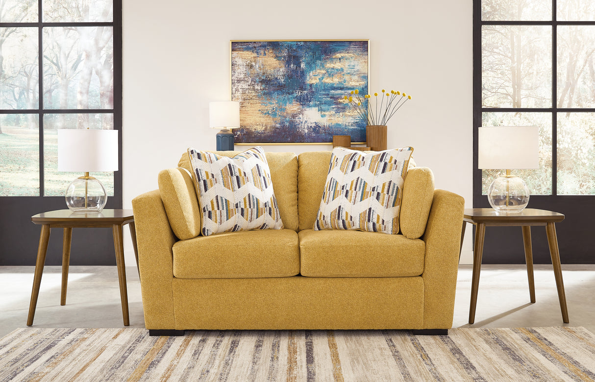 Furniture City Slidell - Ashley Furniture - Keerwick Living Room - Loveseat / Teal - 6750735