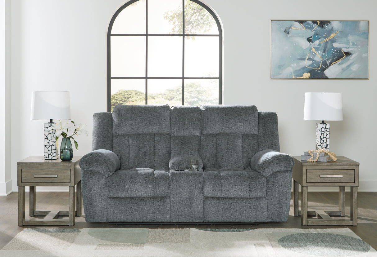 Furniture City Slidell - Ashley Furniture - Tip-Off Living Room - PWR REC Loveseat/CON/ADJ HDRST / Slate - 6930418