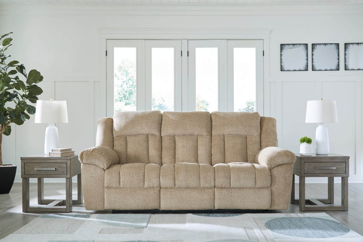 Furniture City Slidell - Ashley Furniture - Tip-Off Living Room - PWR REC Sofa with ADJ Headrest / Wheat - 6930515