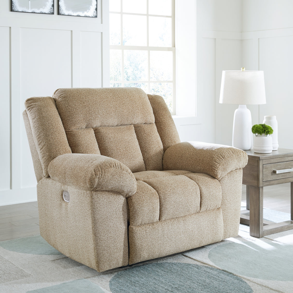 Furniture City Slidell - Ashley Furniture - Tip-Off Living Room - PWR Recliner/ADJ Headrest / Wheat - 6930582