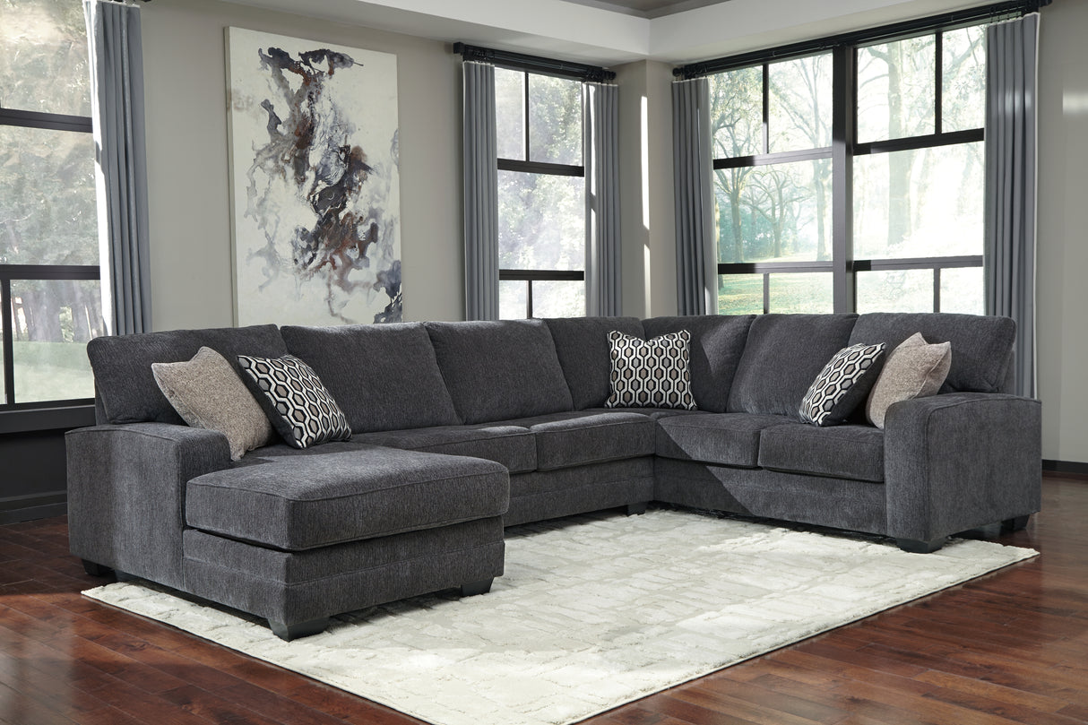 Furniture City Slidell - Ashley Furniture - Tracling Sectional - RAF 3-Piece Sectional with Chaise / Slate - 72600S1