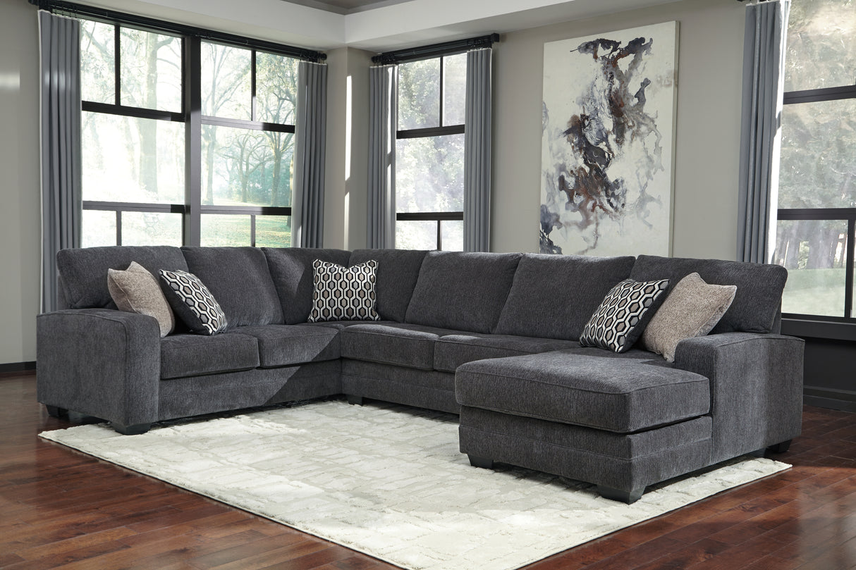 Furniture City Slidell - Ashley Furniture - Tracling Sectional - LAF 3-Piece Sectional with Chaise / Slate - 72600S2