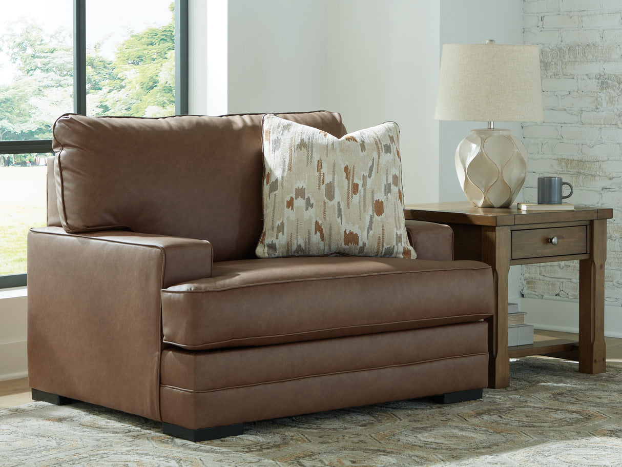 Furniture City Slidell - Ashley Furniture - VillaCourt Living Room - Chair and a Half / Caramel - 7490923