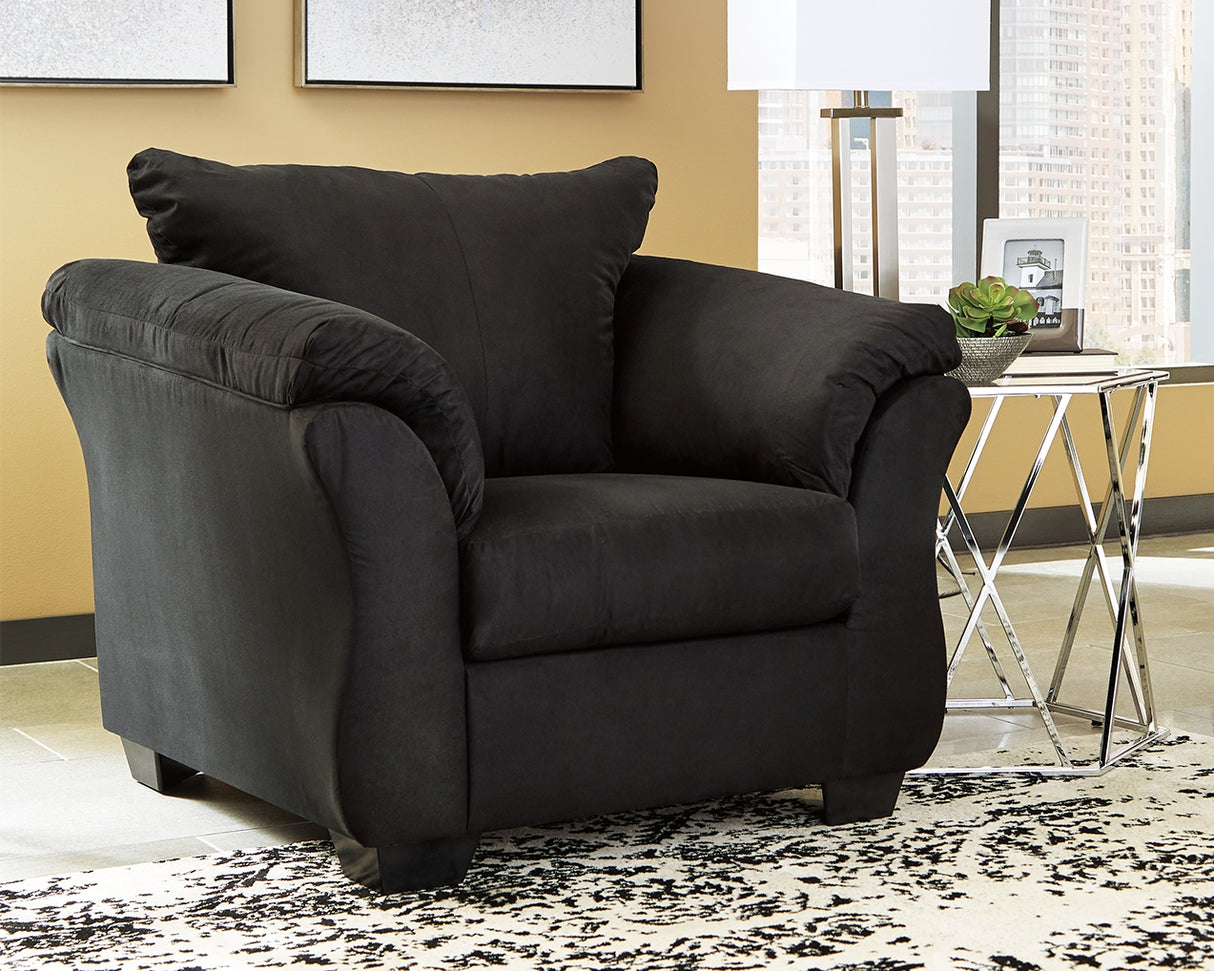 Furniture City Slidell - Ashley Furniture - Darcy Living Room - Chair / Black - 7500820