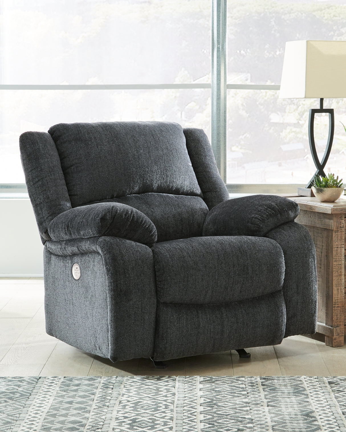 Furniture City Slidell - Ashley Furniture - Draycoll Living Room - Power Rocker Recliner / Slate - 7650498
