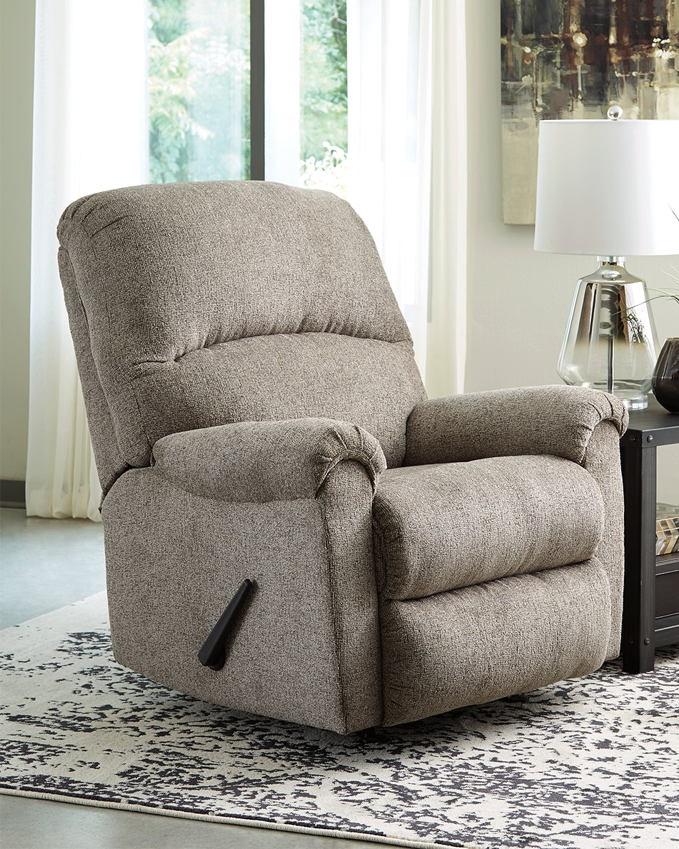 Furniture City Slidell - Ashley Furniture - Ballinasloe Living Room - Rocker Recliner / Platinum - 8070225