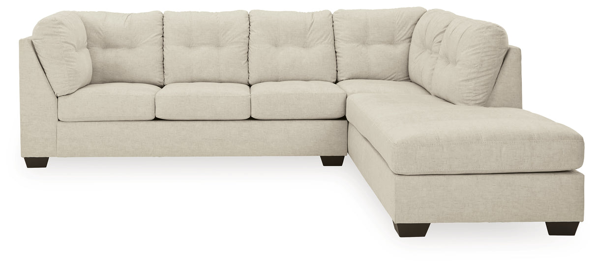 Furniture City Slidell - Ashley Furniture - Falkirk Sectional - LAF 2-Piece Sectional with Chaise / Parchment - 80806S2