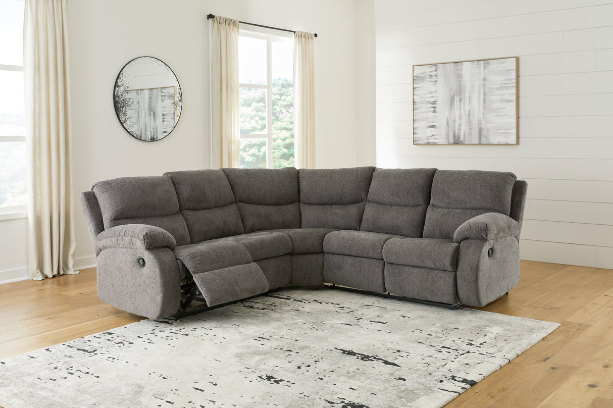 Furniture City Slidell - Ashley Furniture - Museum Sectional - 2-Piece Reclining Sectional / Pewter - 81807S2