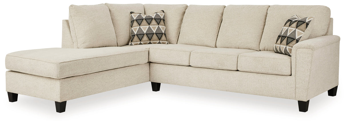 Furniture City Slidell - Ashley Furniture - Abinger Sectional - RAF 2-Piece Sectional with Chaise / Natural - 83904S1