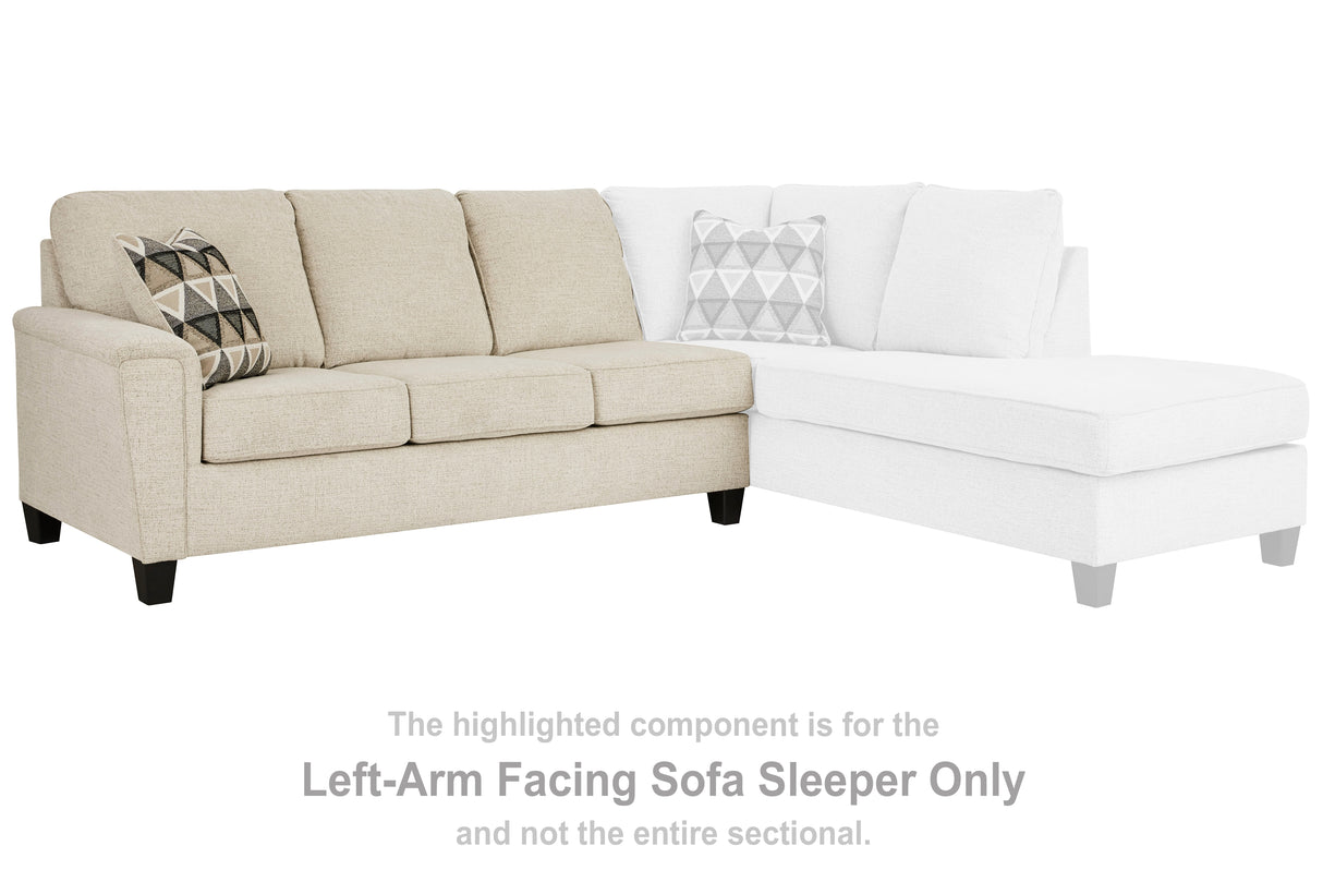Furniture City Slidell - Ashley Furniture - Abinger Sectional - LAF Sofa Sleeper / Natural - 8390469